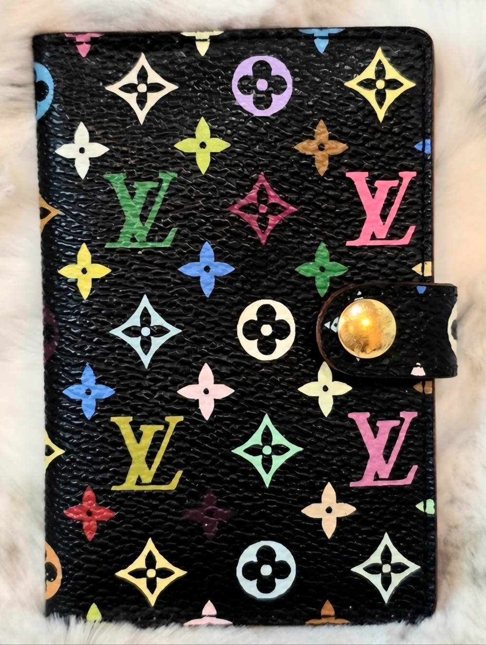 🌺 Louis Vuitton Monogram Multicolore Carnet de Bal Mini Agenda/Card Case AUTH